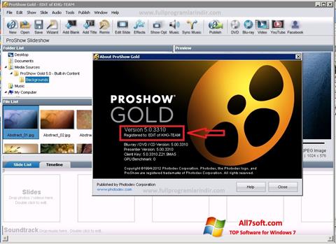 スクリーンショット ProShow Gold Windows 7版