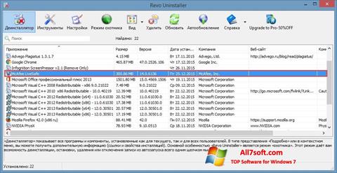スクリーンショット McAfee Consumer Product Removal Tool Windows 7版
