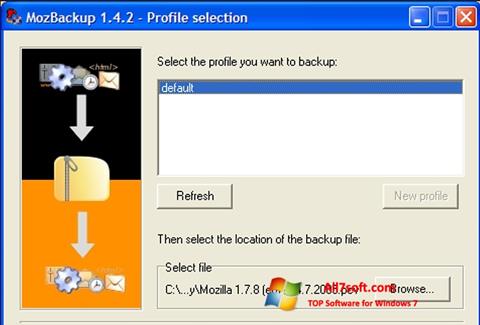 スクリーンショット MozBackup Windows 7版