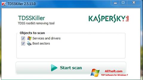 スクリーンショット Kaspersky TDSSKiller Windows 7版