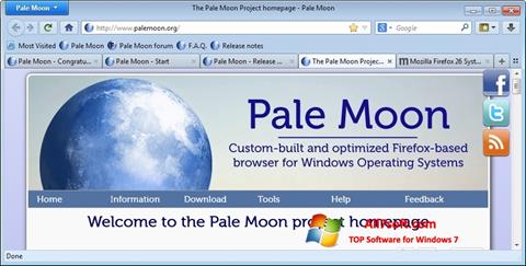 スクリーンショット Pale Moon Windows 7版