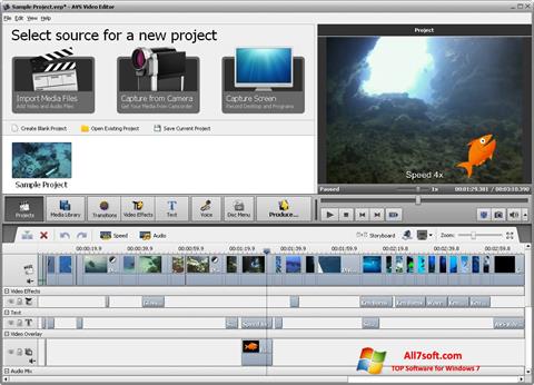 スクリーンショット AVS Video Editor Windows 7版