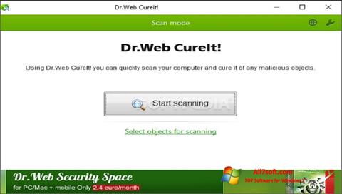 スクリーンショット Dr.Web CureIt Windows 7版