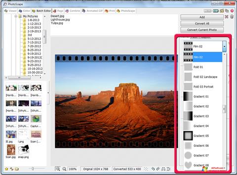 スクリーンショット PhotoScape Windows 7版